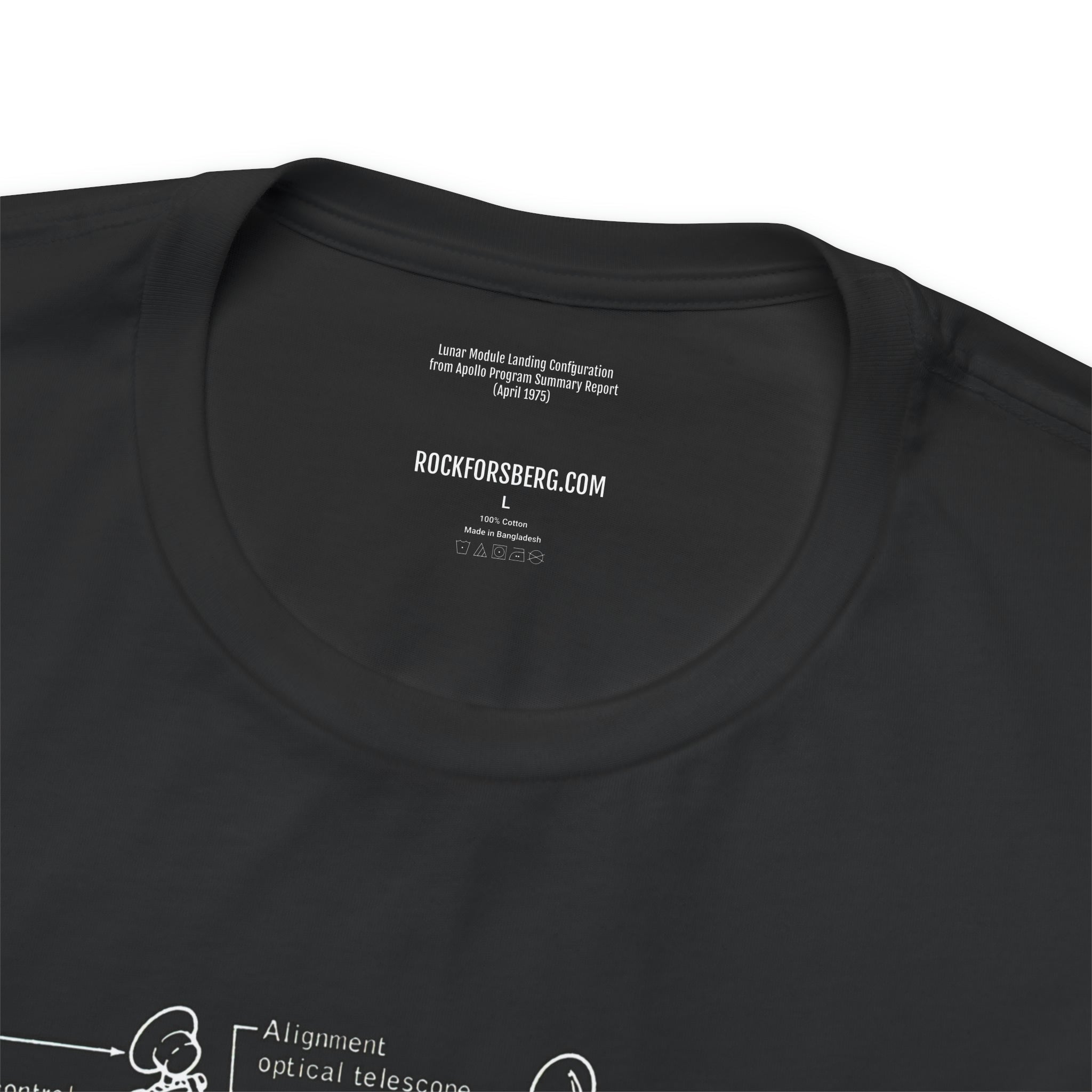 Apollo Blueprint T-Shirt: Lunar Module Landing Configuration - ROCK FORSBERG